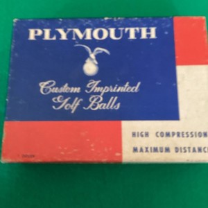 Plymouth Custom Imprinted High Compression Vintage Golf Balls Boxed Set