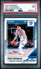 2024 PANINI DONRUSS PRESS PROOF SILVER #122 CHET HOLMGREN PSA 9