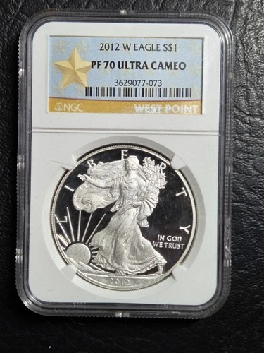 2012 W $1.00 American Eagle Proof Silver Dollar NGC Graded PF 70 Ultra Cameo