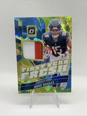 2024 Donruss Optic Rome Odunze First Year Fresh Patch Ice RC /49 Bears SP READ