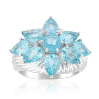 Cavill Ring Damen Silber Rhodiniert Blauer Apatit 3,08Ct Tropfen