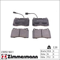 1X Zimmermann 23092.160.1 Bremsbelagsatz FüR Alfa Romeo Lancia 159 166 Brera DE