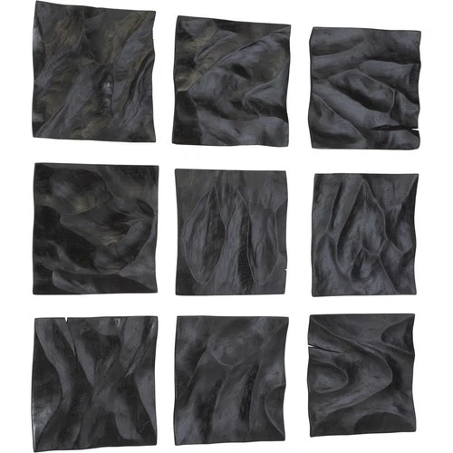 Uttermost 04377 Malosi Matte Black Wood Wall Decor, Set of 9 - Picture 2 of 4