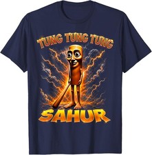 Vintage Brainrot Meme Tung Tung Tung Sahur Gift for Boy Kids Unisex T-Shirt