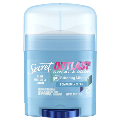 Secret Outlast 72Hr Antiperspirant Deodorant Travel 0.5 oz Clean Scent