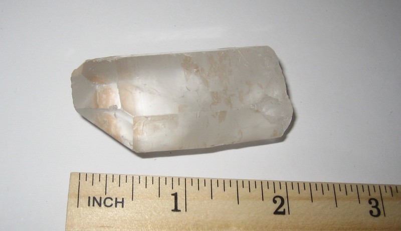 2.1" NATURAL CLEAR QUARTZ CRYSTAL POINT W/ POLISHED TIP FROM BRAZIL ~ 41.8grams