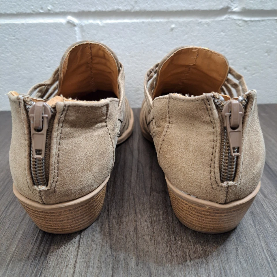 Botines Cupido Marrón Para Mujer Talla 7 Botas con Cremallera. Foto 3 de 4