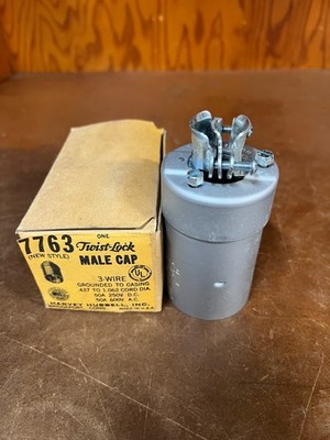 Hubbell  7763 Twist-Lock Male Cap Receptacle 50A 600V