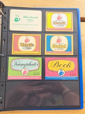   Bieretikett Konsum Brauerei Weimar, Ehringsdorf   P
