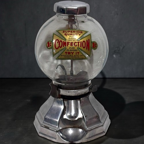 Vintage Simpson Confection Candy Nut Sugar Gumball Vending Machine Dispenser