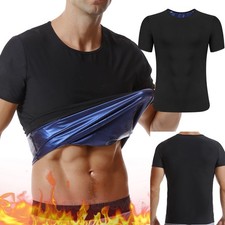 Men Sauna Shirt Sweat Compression Shirt Weight Loss Body Shaper Workout Sport