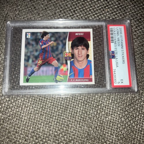 PSA 5 2006-07 Panini Sticker Lionel Messi Collecciones Este La Liga Barcelona