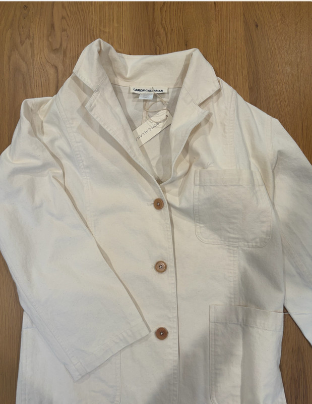 Caron Callahan Krasner Canvas Jacket in Cream/Natural