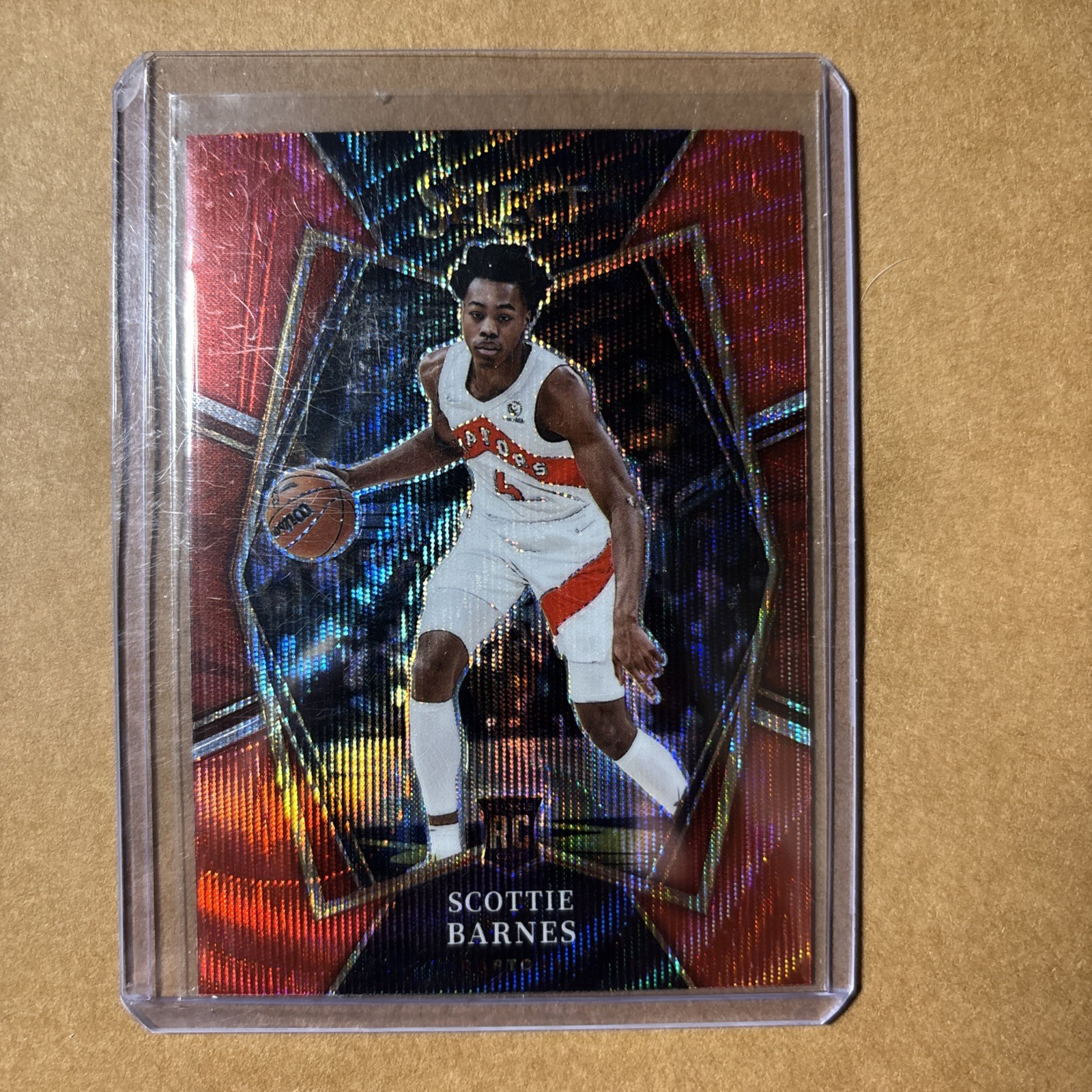 2021-22 Select Scottie Barnes Premier Red Wave Prizm Rookie #111 RC Raptors