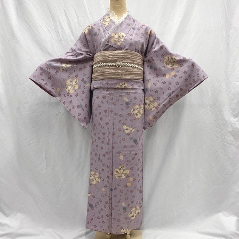 Kimono Washable Small Pattern Cherry Blossoms Lig… - image 2