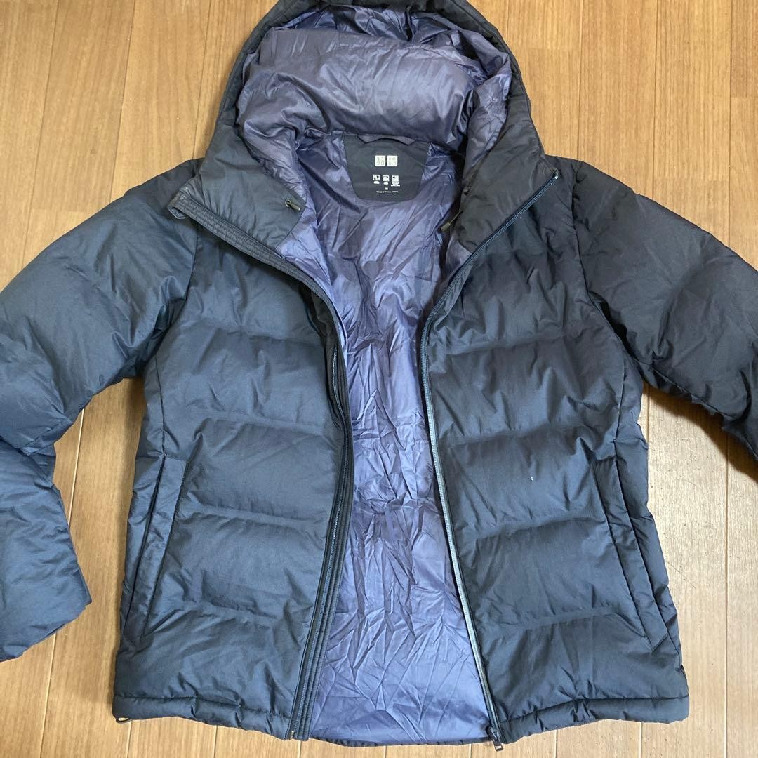 UNIQLO Seamless Down Parka Navy M Winter Coat Lightweight Used thumbnail 9