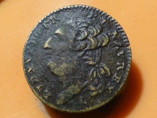 JETON ROYAL LOUIS XVI (BUSTE GAUCHE) ANCRE AILEE A REPERTORIER ! 1 36gr !