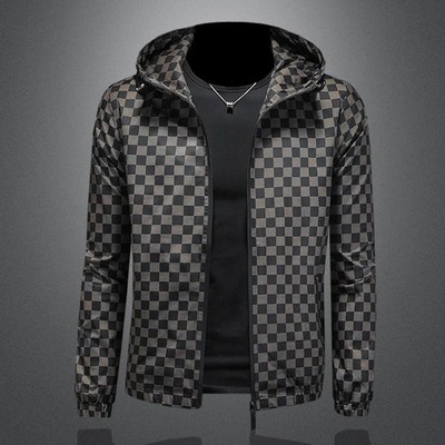 Men Luxury Fashion Trend Bomber Streetwear Long Sleeve Zipper Casual Jacket Coat