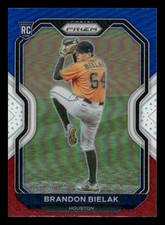 2021 Panini Prizm #172 Brandon Bielak Rookie Red/White/Blue Prizm Houston Astros