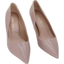 Madden Girl Brynnn nude patent pointed-toe slip-on pumps women's dress heels 7M