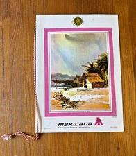 Vintage MEXICANA First Class Menu IXTAPA-ZIHUATANE, GRO MEX, 1984 GOOD CONDITION