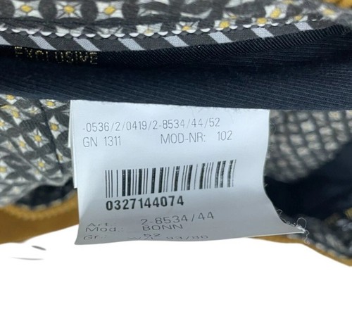 Pantaloni in velluto a coste Meyer esclusivi da uomo marroni gamba dritta con bottoni e zip taglia W34 L29 - Foto 3 di 7