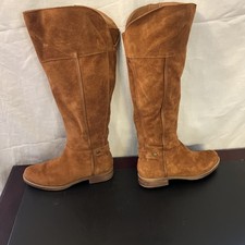 Franco Sarto Caydee Suede Wide Boots Sz 7.5 189 beautiful 