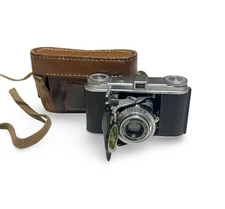 Vintage Pre-War Voigtlander Vito Folding Camera w/ Skopar 5cm F3.5 Compur Moment