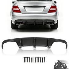 Lower Rear Diffuser Bumper Lip Shark Fin For Mercedes-Benz W204 C-Class 2008-11