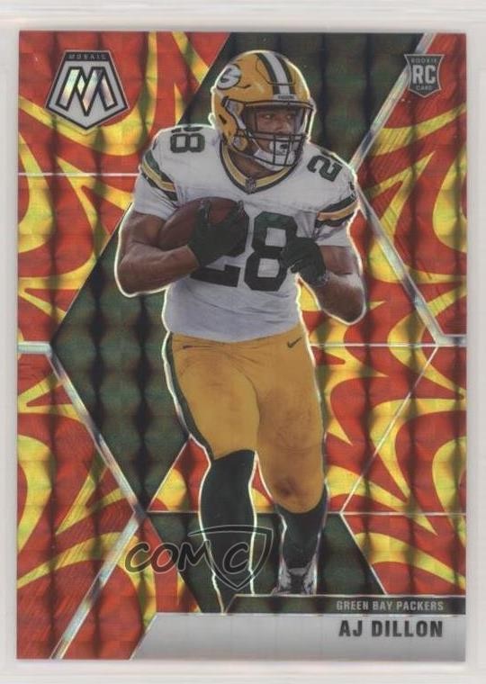 2020 Panini Mosaic Rookies Reactive Gold Mosaic Prizm AJ Dillon #226 2l4