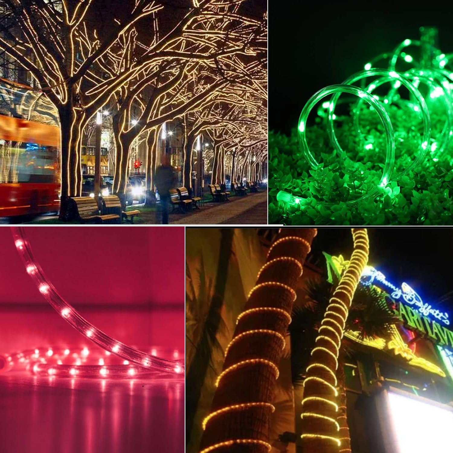 Led Roplight Signs 72Ft Color Changing LED Rope Lights for Indoor & Outdoor Decor ...