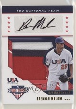 2019 USA Baseball Stars & Stripes Jerseys Prime 3/25 Brennan Malone Auto s3g