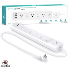 Energy Monitoring Smart Power Strip - 6 Outlets, USB Charging & Surge Protection