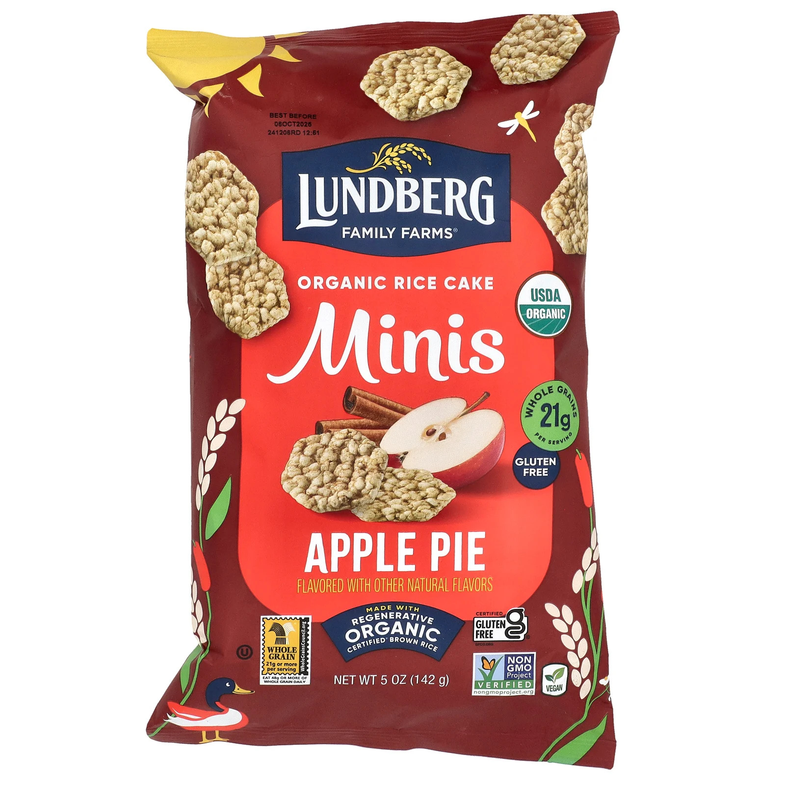 Мини-пирог с органическим рисом Яблочный пирог 5 унций 142 г 2090₽