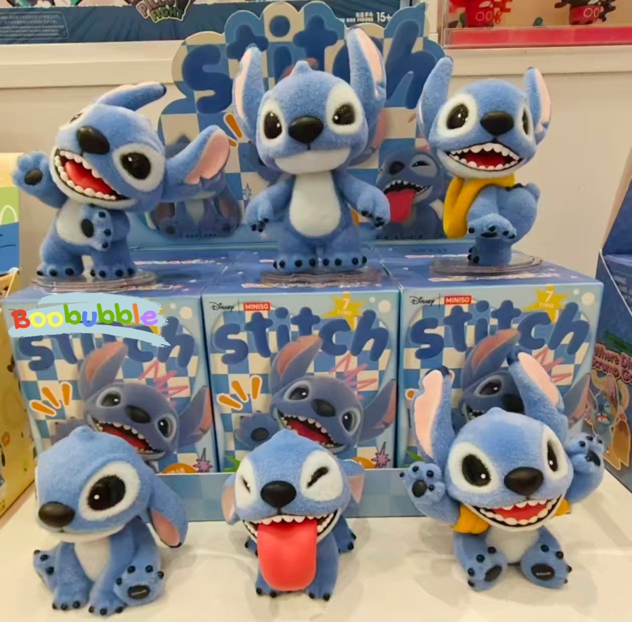 MINISO Disney Stitch Fluffy Adventure Series Blind Box Figure Toy Birthday Gift