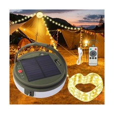 Solar Camping String Lights, 39.4 Ft Ultra Outdoor String Lights wi... Fast Ship
