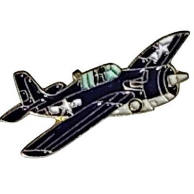 Gold & Blue F7F 2 Tiger Cat Twin-Engine Aircraft Hat, Lapel, Brooch Pin