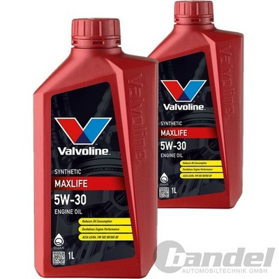 2x1L VALVOLINE MAXLIFE 5W-30 MOTORÖL passend für MB 229.3 VW 502.00/505.00 A3/B3