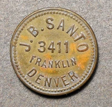Denver (CO), J.B. Santo, 3411 Franklin   Good For One ¢ In Trade (One in 1). Br