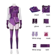 Mileena Mortal Kombat 11 Cosplay Mileena Costume Purple Outfit Full Set