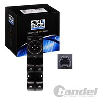 Meat & Doria Schalter Fensterheber Chrom/Schwarz Vorne Links Passend FüR Ford GA
