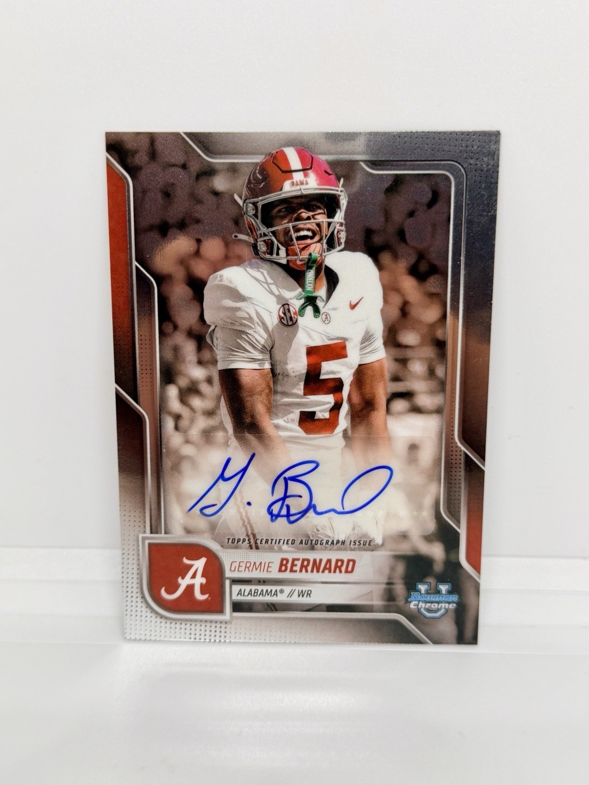 GERMIE BERNARD 2025 Bowman Chrome University Auto Alabama #BCA-GB