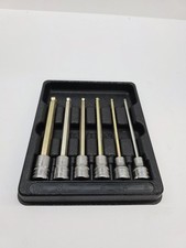 Snap-on 206efablm 38 Drive 4 To 10mm Metric Long Ball Hex Bit Socket Set