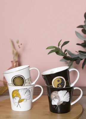 Goebel Lotus Coffee-/Tea Mug Ginkgo Weiß