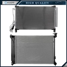 Aluminum Radiator & AC Condenser Cooling Kit For 2015 2016-2018 Hyundai Sonata
