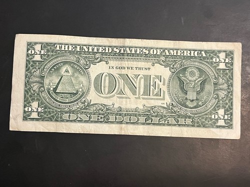 November 23 1979 Birthday Note Fancy Serial Number One Dollar Bill B19791123D - Picture 3 of 3