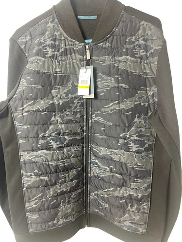 Perry Ellis Men's Medium TONAL CAMO QUILTED ZIP JACKET $145.00 NWT - 第 1/11 張圖片