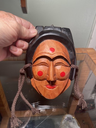 Schöne koreanische 6 Zoll geschnitzte Hahoe Holzmaske