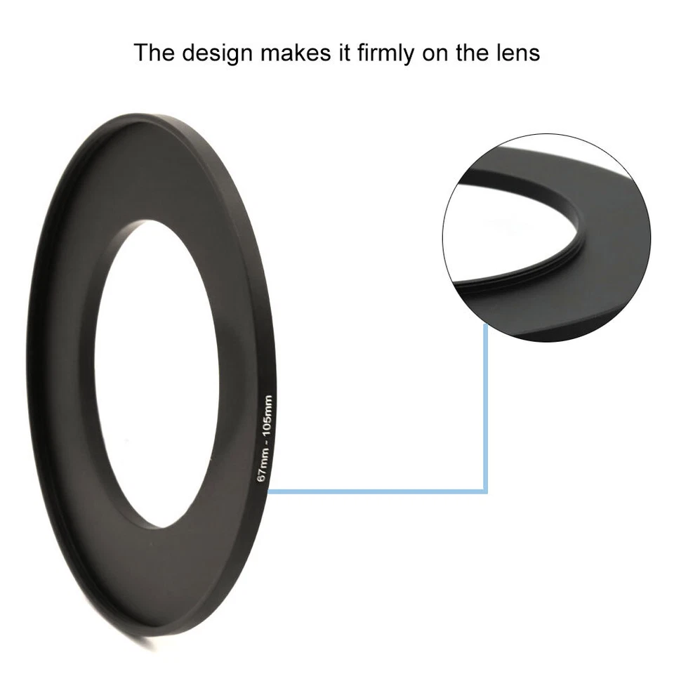 62-3743/46/49/52/55/58/67/72/77/95/105mm Step-Down/Step-Up Ring Lens Filter Ring - Image 4 of 4