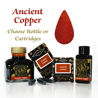 Diamine Ancient Copper Ink - Auswahl 30ml, 80ml Flasche, 6er Pack oder 18er Pack